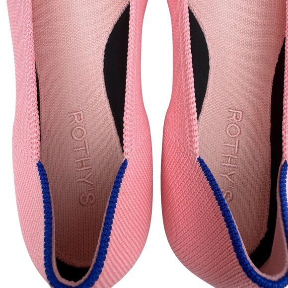 Rothys The Point II Pink Knit Pointed-Toe Flats Womens Shoes New Without Box 7 - Picture 4 of 7
